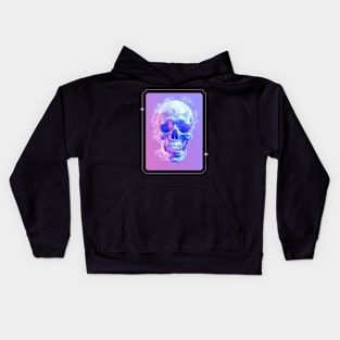 Smoke Vaporewave Skull Kids Hoodie